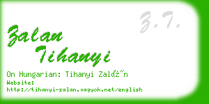 zalan tihanyi business card